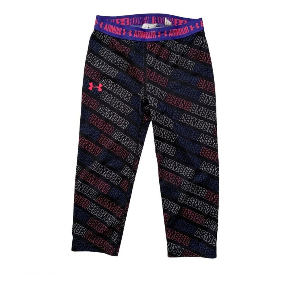 Under Armour Logo Capri Leggings Size Youth Medium VGUC